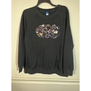 Old Navy "SWIFTIE" Black Sweat Shirt Oversized  Medium Holographic Colors